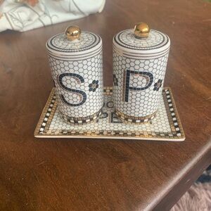 Anthropologie Bistro Garden Salt & Pepper Shakers